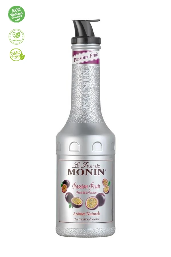 Monin Passion Fruit Püresi, Çarkıfelek Meyvesi Püresi, Egzotik İçecek Katkısı, Vegan Kokteyl Malzemesi, Tropikal Lezzet Verici